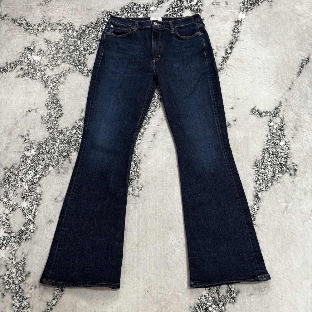 AGOLDE Nico Boot Jeans Womens Size 29 Dark Wash High Rise Slim Bootcut Stretch